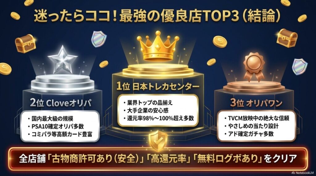 迷ったらココ!最強の優良店TOP3(結論)