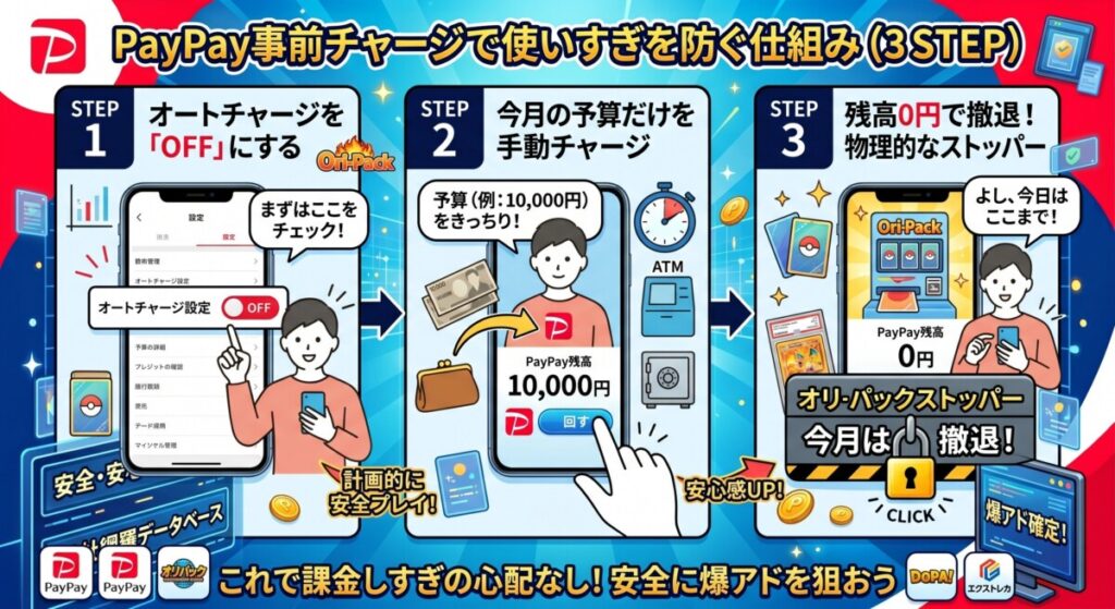 ネットオリパ paypay 事前チャージ図解