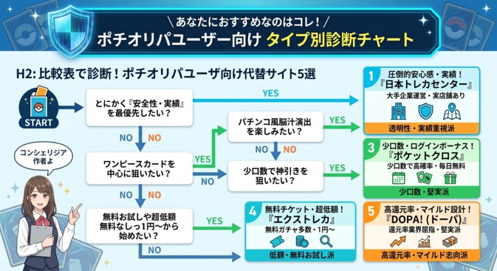 ポチオリパ 評判 移行先図解