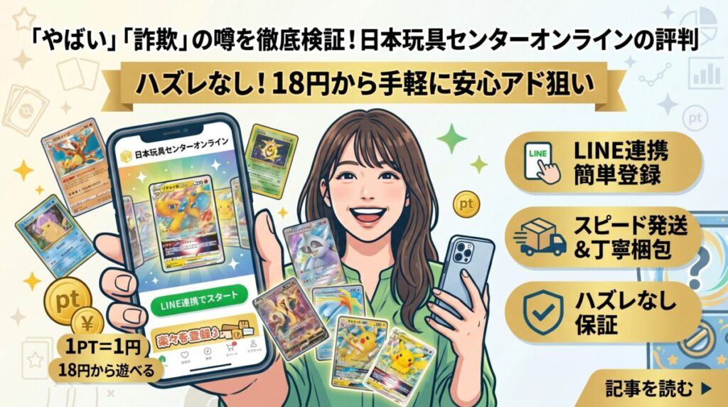 ちょこ(お間違い無ければご購入ください！) やばい？日本玩具センターオンラインの評判を独自調査！18円ガチャの