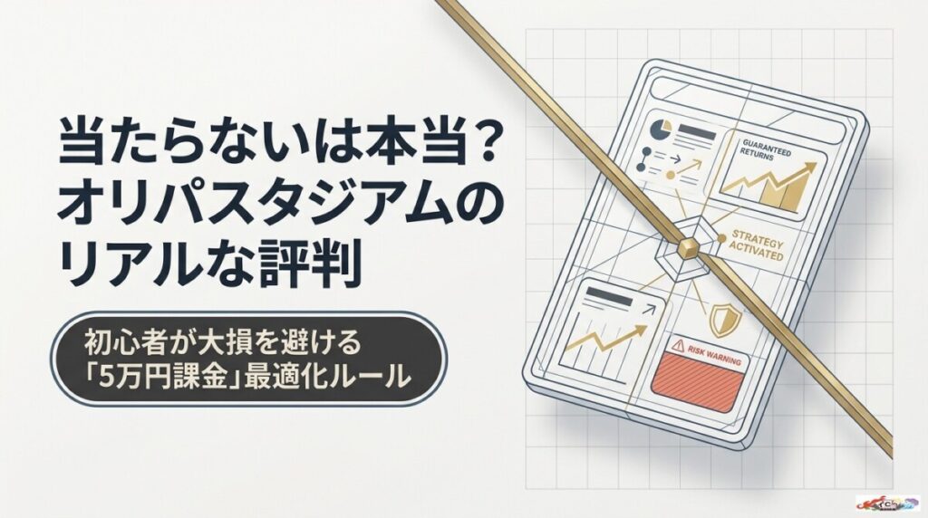 当たらないは本当？オリパスタジアムの評判と大損を避ける5万円課金ルール