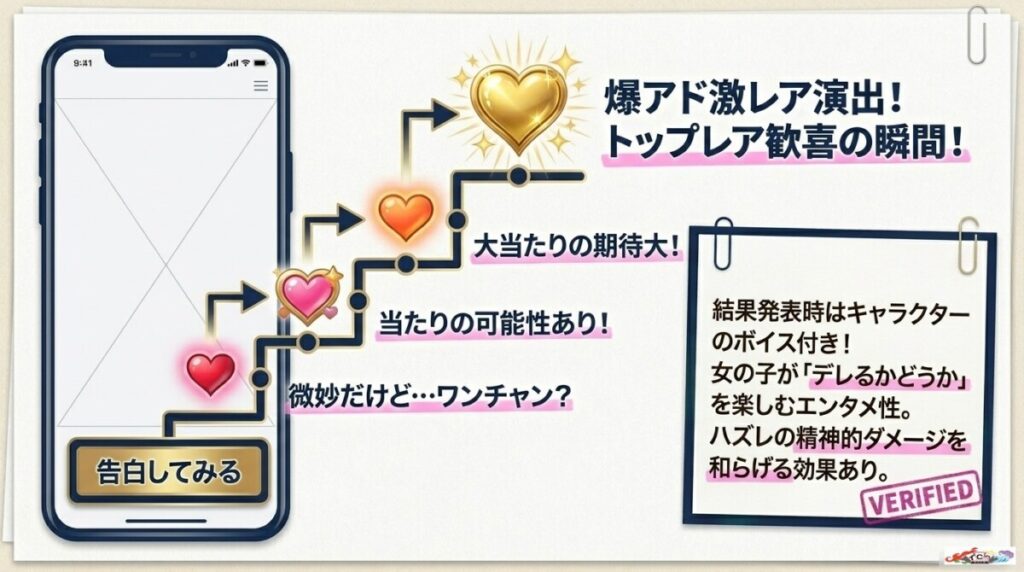 検証① 恋愛ゲーム風の「告白演出」フローを完全公開
