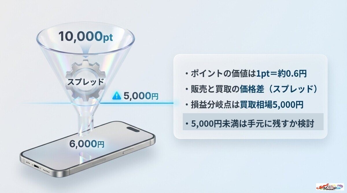 1pt=0.6円の罠?オリパワン換金におけるスプレッドと損益の計算式