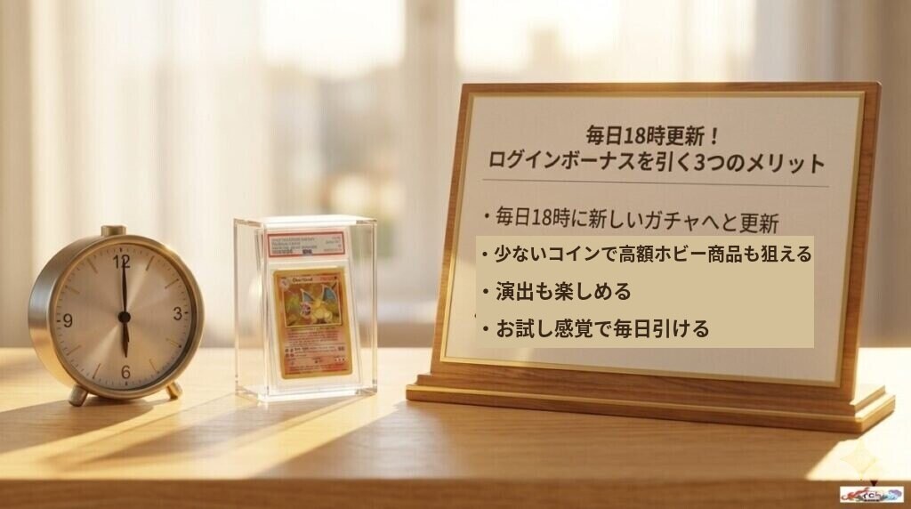 毎日18時更新!ログインボーナスを引く3つのメリット