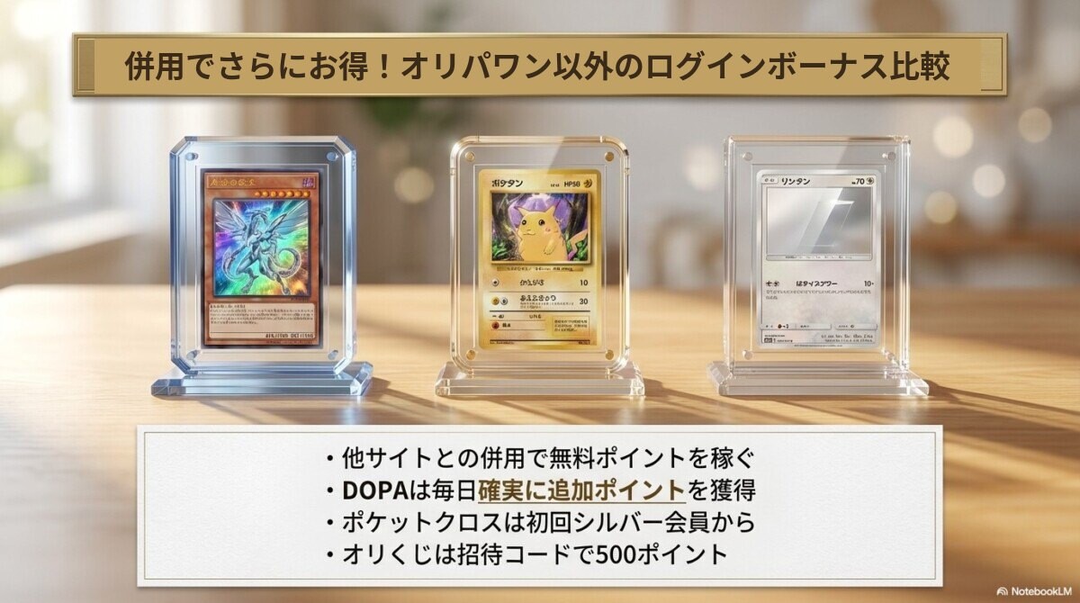 オリパワン以外のログインボーナス比較